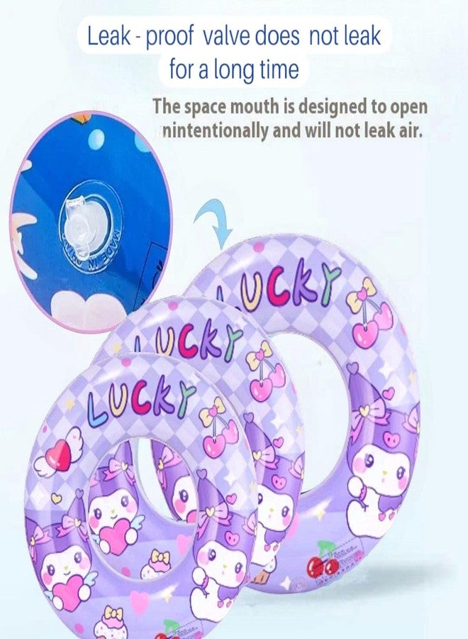 AMYCAUR Kids Swimming Ring, Cartoon Print Pool Float (1 Pcs) Inflatable Safety Tube for Toddlers, Safe & Comfortable Swim Tube for Toddlers, Suitable for 3+ Years Children's (Kuromi) - Image 5